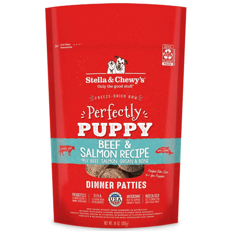 S&C Freeze Dried Dinner Patties Puppy Beef & Salmon (Preorder Oct 2026)