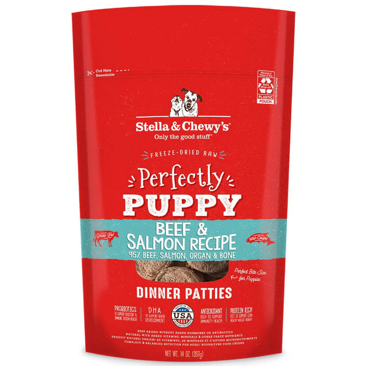S&C Freeze Dried Dinner Patties Puppy Beef & Salmon