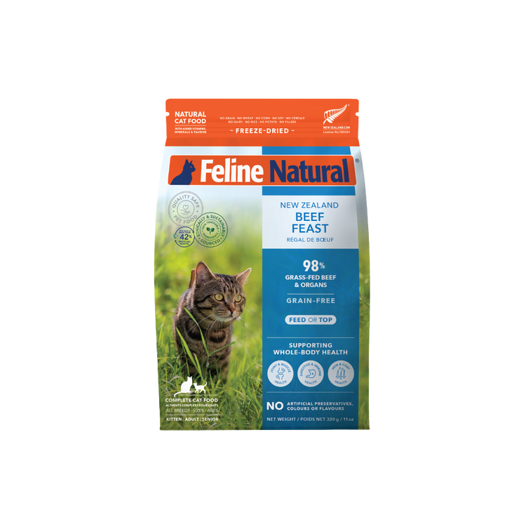 Feline Nat Freeze Dried Beef Feast 11oz