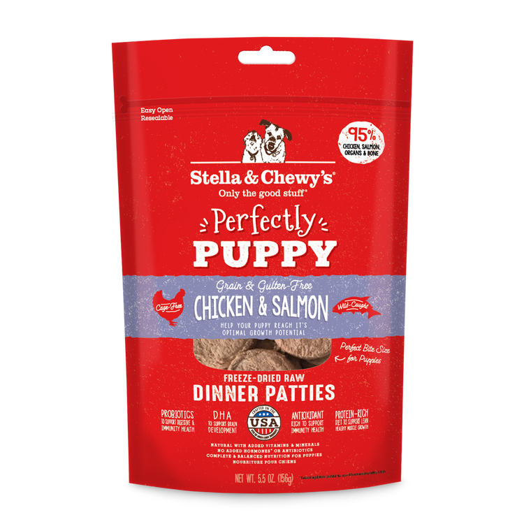 S&C Freeze Dried Dinner Patties Puppy Chicken & Salmon (Preorder Oct 2026)
