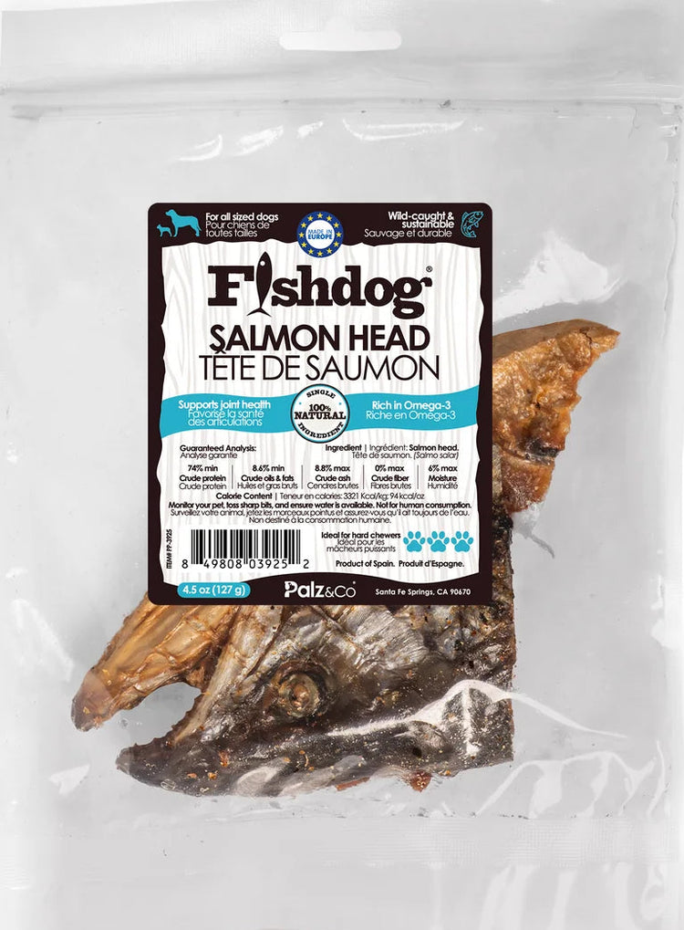 PC FishDog Salmon head (halves)