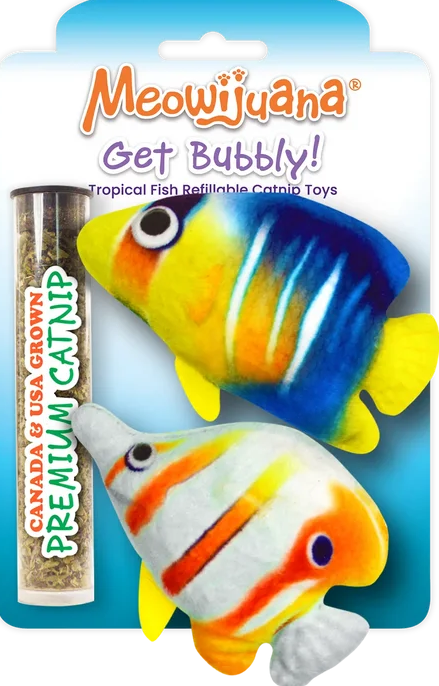 MEOW Toy Get Bubbly Fish 2 pack