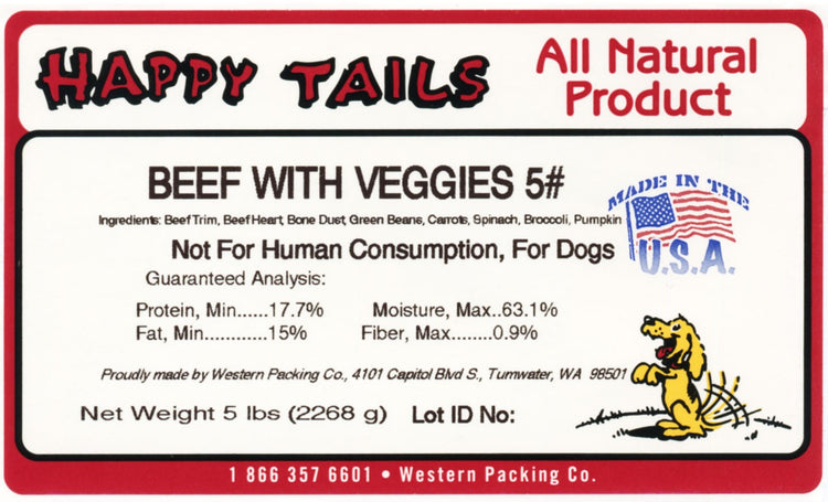 Happy Tails Beef w Veggies