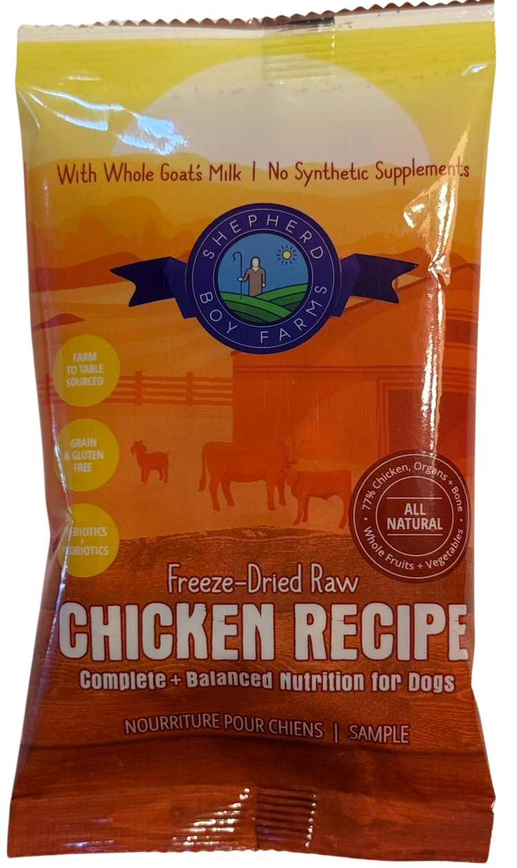 Shepherd Boy Farms Freeze Dried Chicken Recipe (Sample)