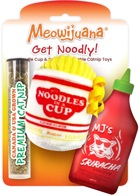 MEOW Toy Get Noodly Noodles & Sriracha
