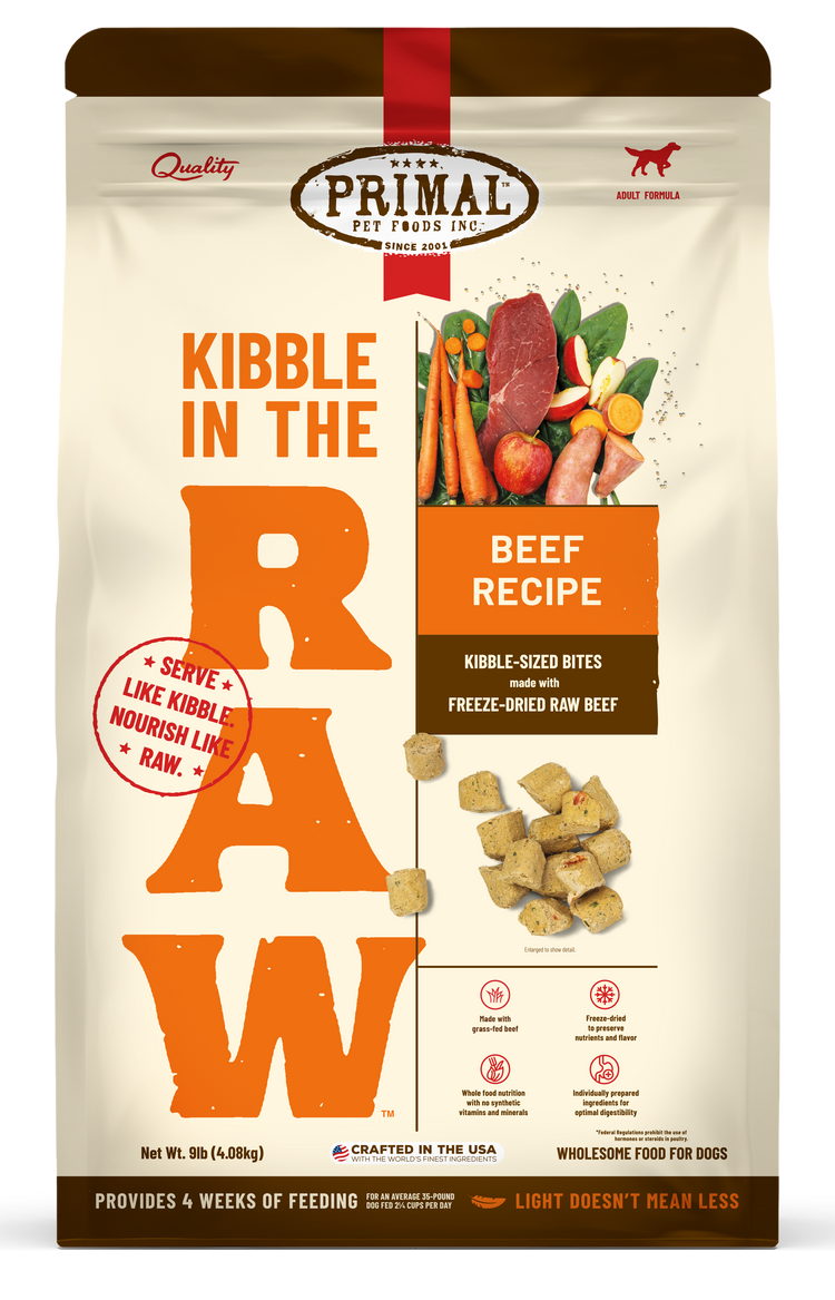 PRIMAL Freeze Dried Kibble in the Raw Beef