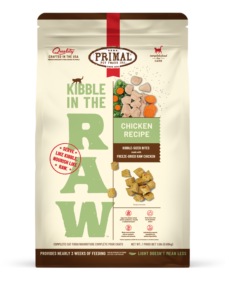 PRIMAL Cat Freeze Dried Kibble in the Raw Chicken