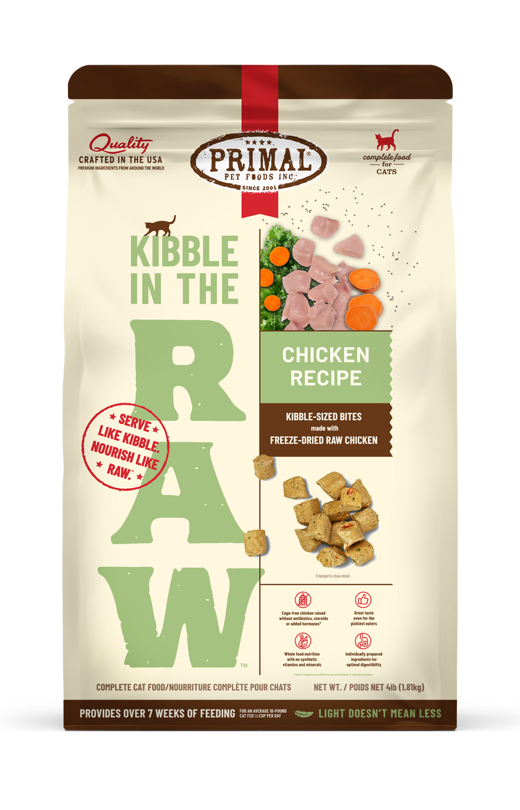 PRIMAL Cat Freeze Dried Kibble in the Raw Chicken