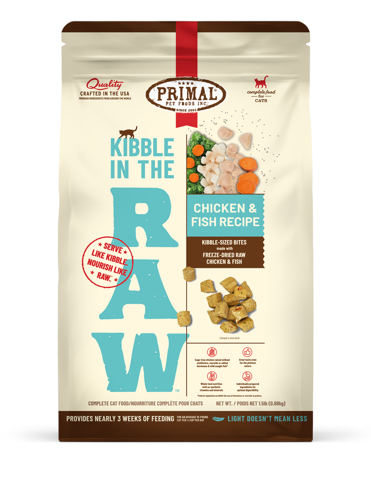 PRIMAL Cat Freeze Dried Kibble in the Raw Chicken & Fish