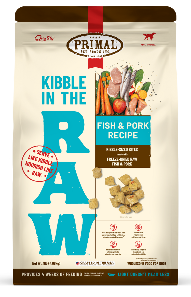 PRIMAL Freeze Dried Kibble in the Raw Fish and Pork