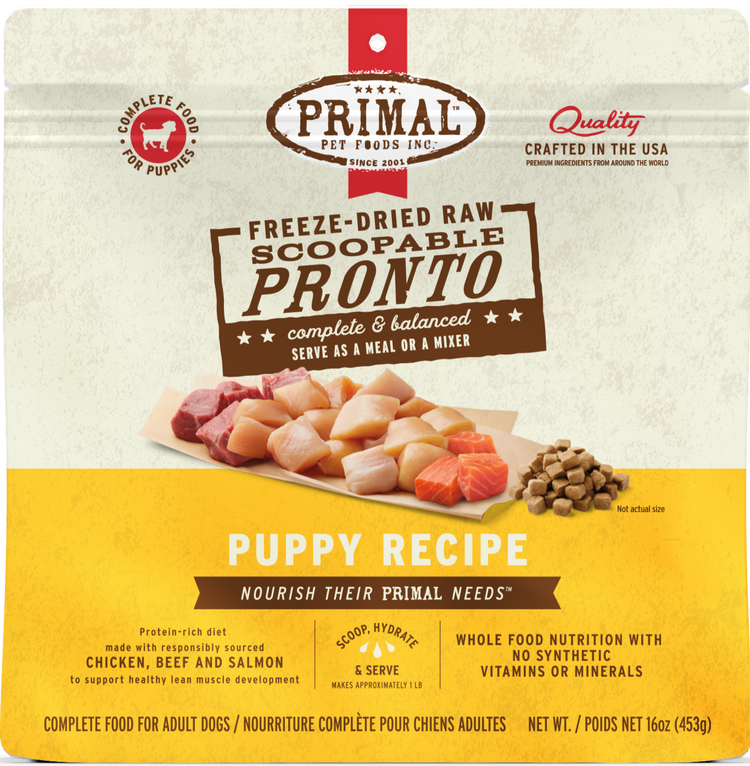PRIMAL Freeze Dried Pronto Puppy Chicken Salmon (Preorder Oct 2026)