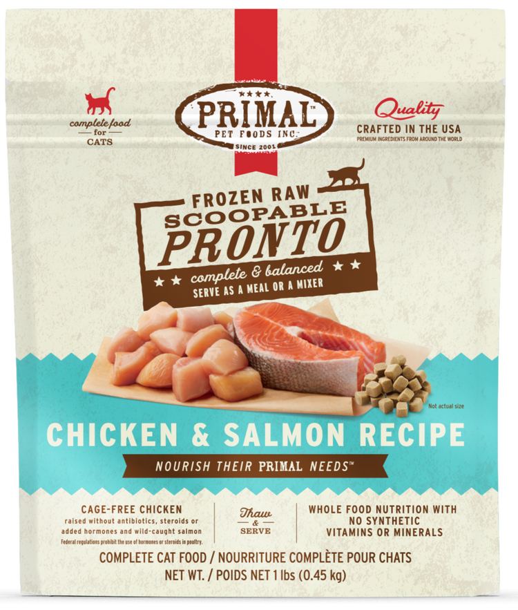 PRIMAL Cat Frozen Chicken & Salmon Recipe
