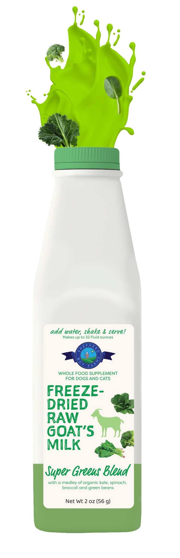 SBF Freeze Dried Raw Goat Milk Super Green