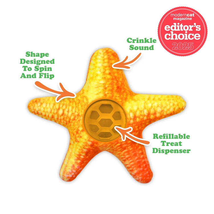 MEOW Toy Knock n Nibble Dispenser Starfish