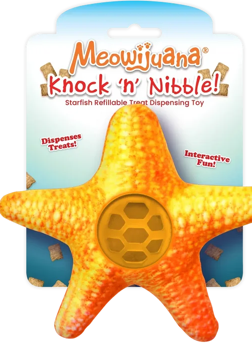 MEOW Toy Knock n Nibble Dispenser Starfish