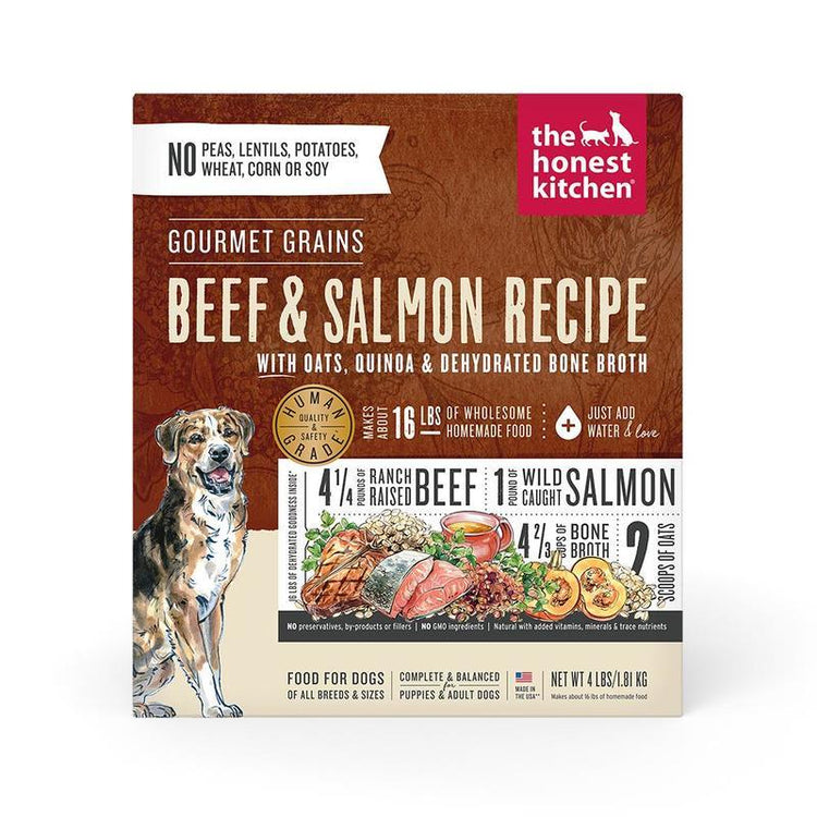 HK Gourmet Grain Beef & Salmon Recipe