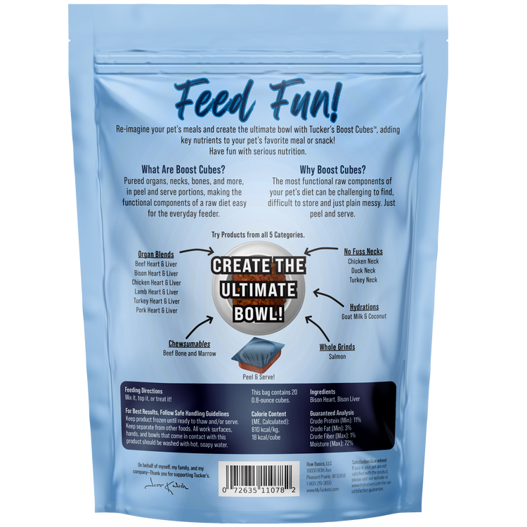 Tucker's Frozen Organ Blend Boost Cubes