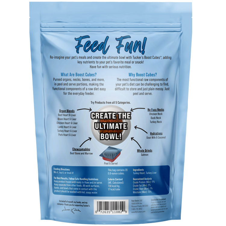Tucker's Frozen Organ Blend Boost Cubes