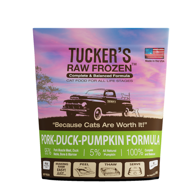 Tucker's CAT Frozen Pork & Duck & Pumpkin (Preorder June Delivery)