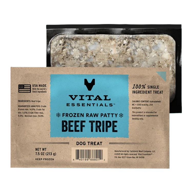 VE Frozen Beef Tripe Patties (Preorder Oct 2026)