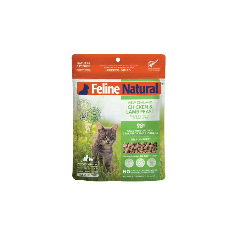 Feline Nat Freeze Dried Chicken & Lamb Feast