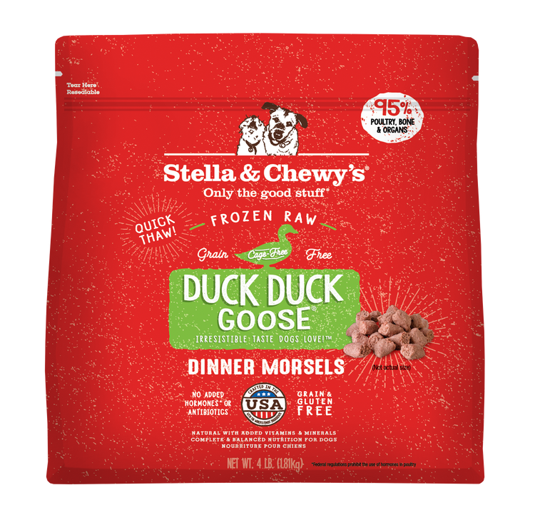 S&C Frozen Dinner Morsels 4lb Duck