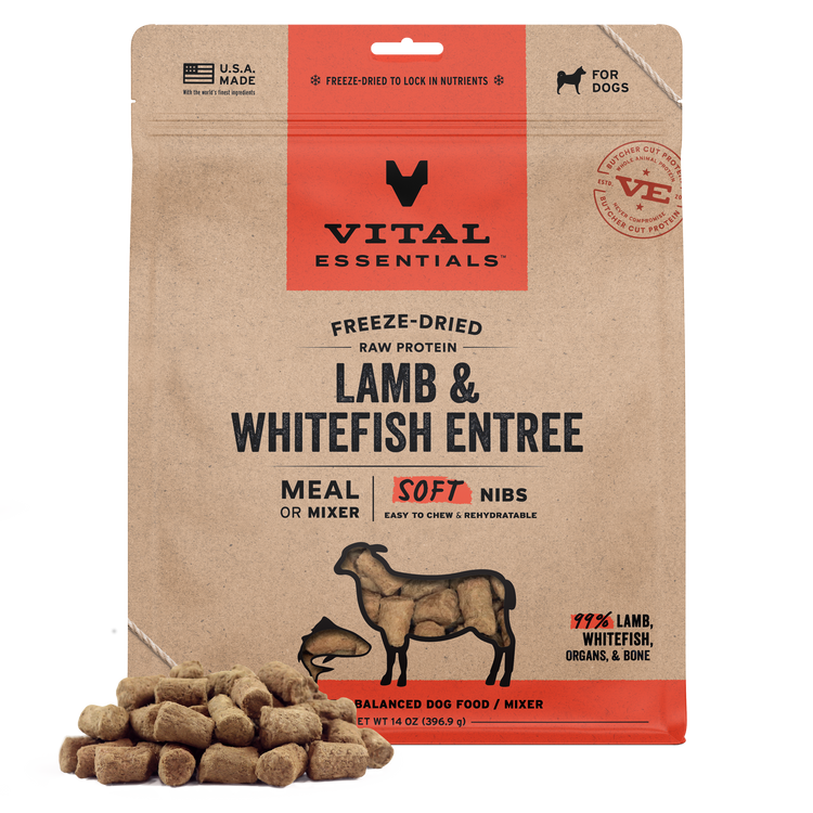 VE Freeze Dried Soft Nibs Lamb & Whitefish (Preorder October Delivery)