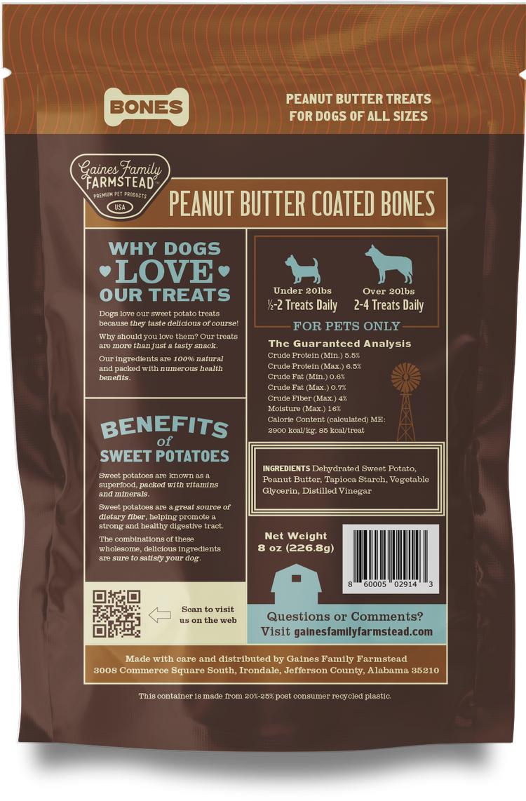 GFF Bones Sweet Potato & Peanut Butter