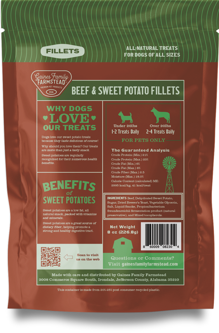GFF Fillets Sweet Potato & Beef 8oz