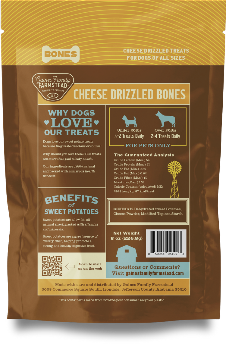 GFF Bones Sweet Potato & Cheese 8oz
