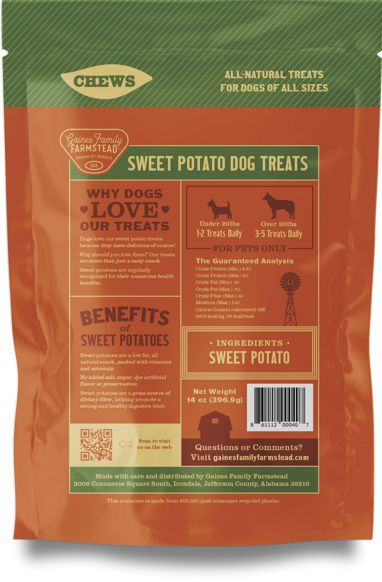 GFF Chews Sweet Potato (Preorder October Delivery)