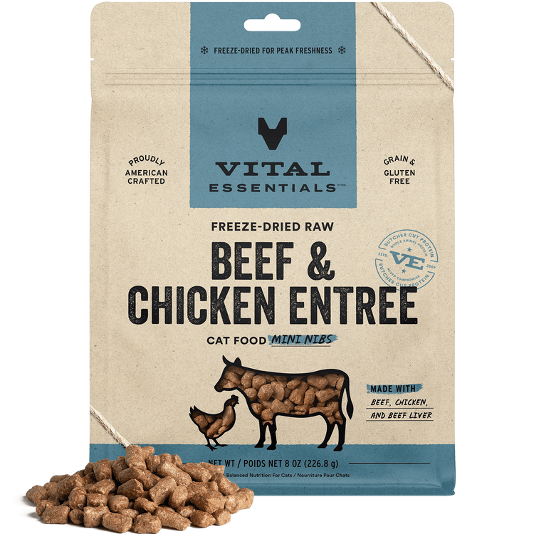VE Cat Freeze Dried Beef Chicken Mini Nibs (Preorder October Delivery)