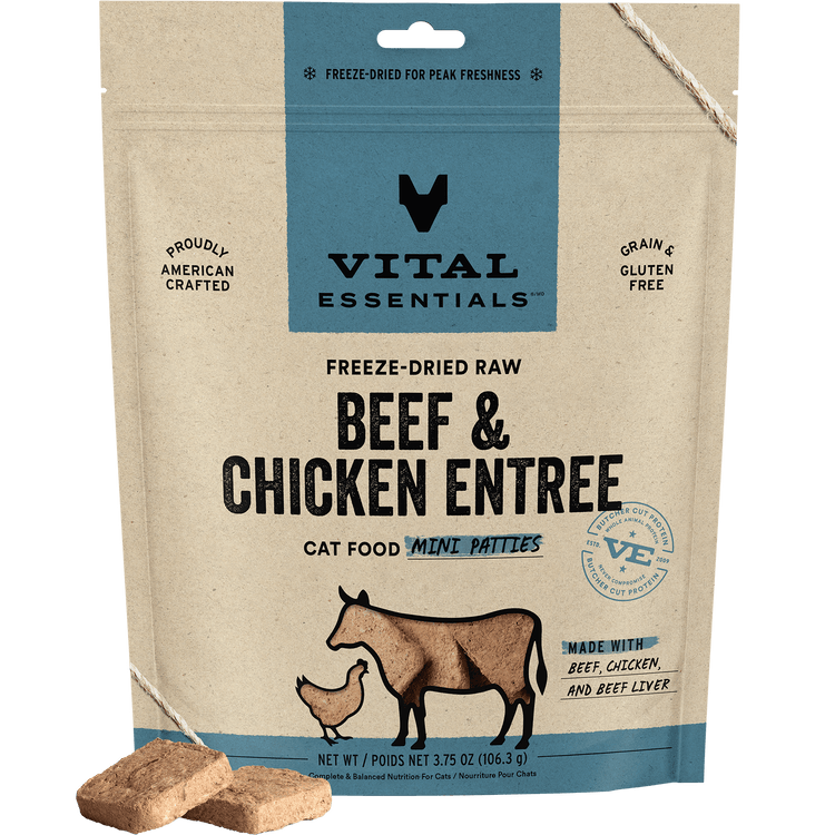 VE Cat Freeze Dried Beef Chicken Mini Patties