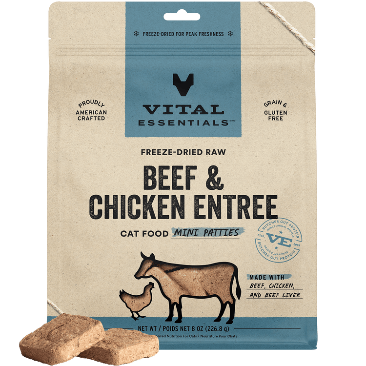 VE Cat Freeze Dried Beef Chicken Mini Patties