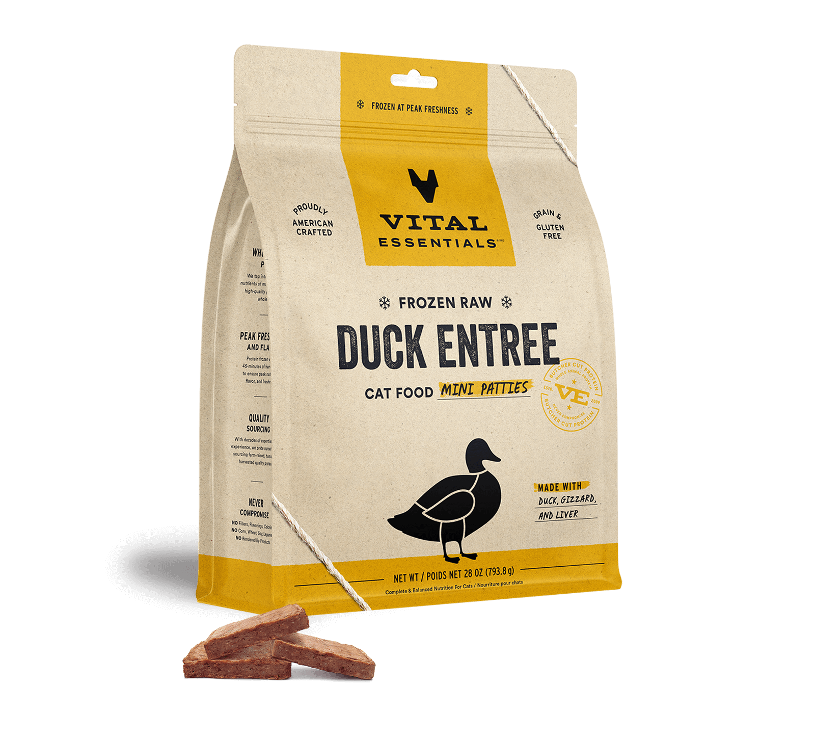 VE Cat Frozen Duck Patties