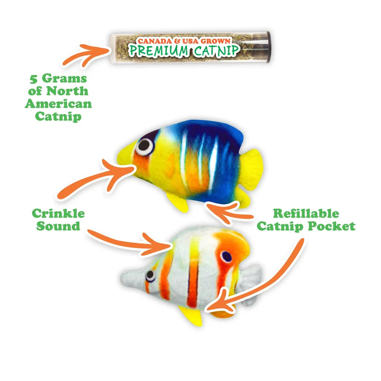 MEOW Toy Get Bubbly Fish 2 pack