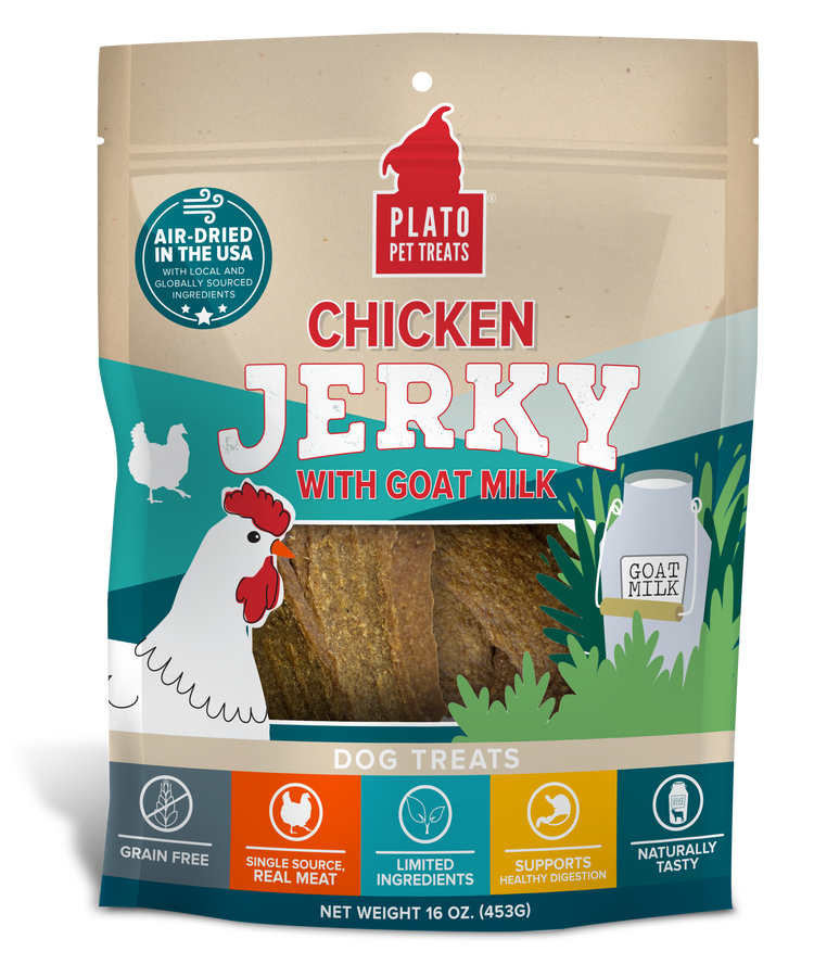 Plato Jerky Chicken with Goat Milk (Preorder October Delivery)