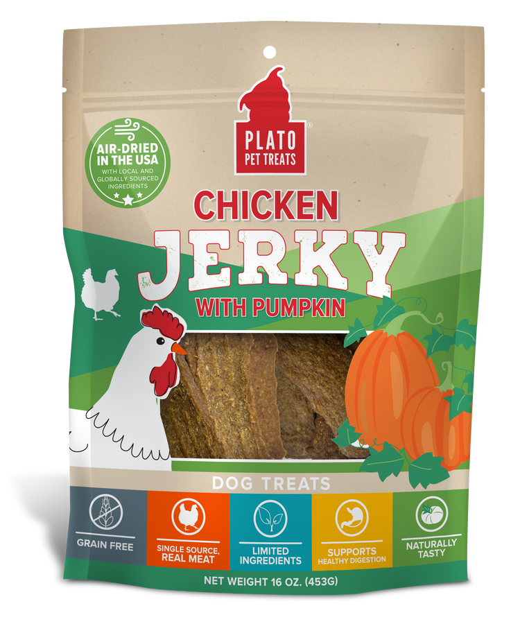 Plato Jerky Chicken with Pumpkin (Preorder October Delivery)