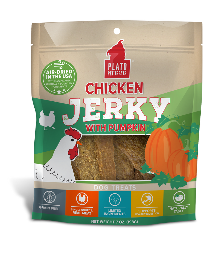 Plato Jerky Chicken with Pumpkin (Preorder October Delivery)