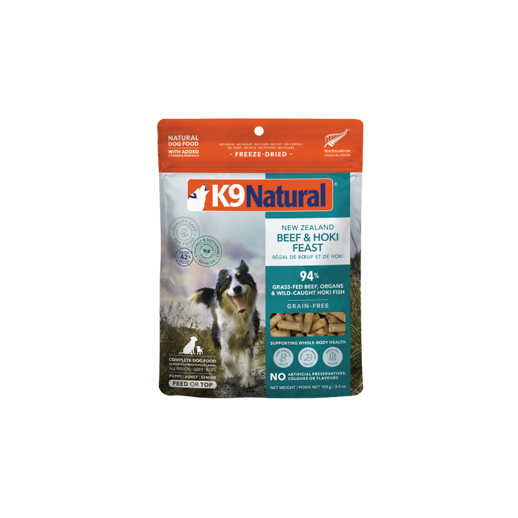 K9 Freeze Dried Hoki & Beef Feast 3.5oz