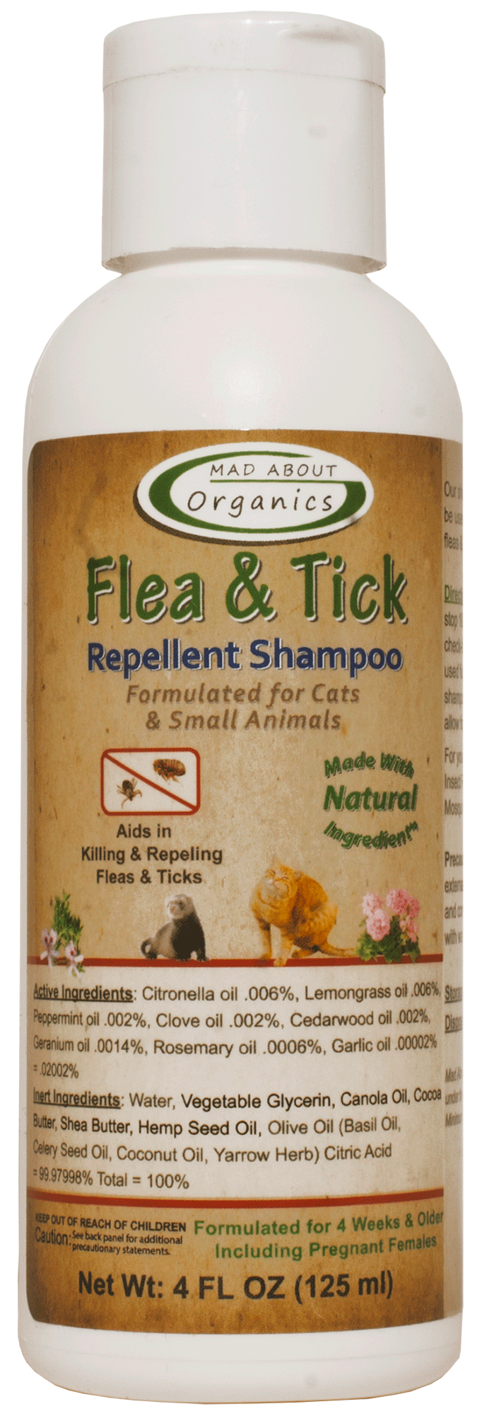 MAO Cat Flea & Tick shampoo 4oz (PRE ORDER JUNE DELIVERY)