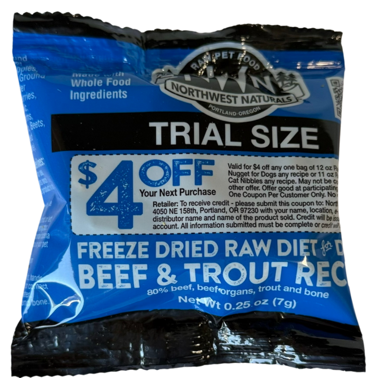 NW Naturals Freeze Dried Beef & Trout Recipe (Sample)