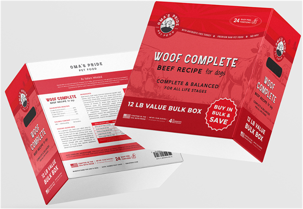 OMA Woof Complete Beef 12lb