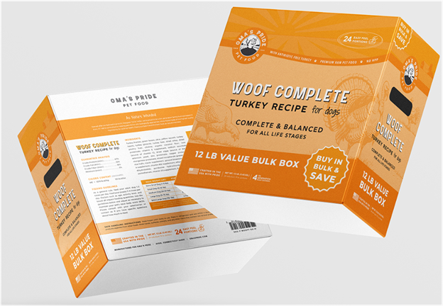 OMA Woof Complete Turkey 12lb