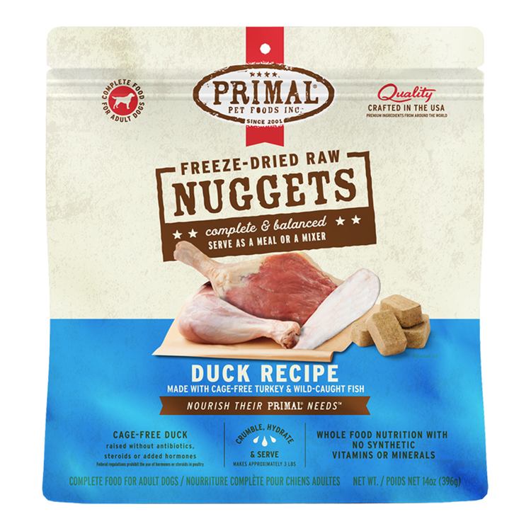 PRIMAL Freeze Dried Nuggets Duck+ (Preorder October Delivery)