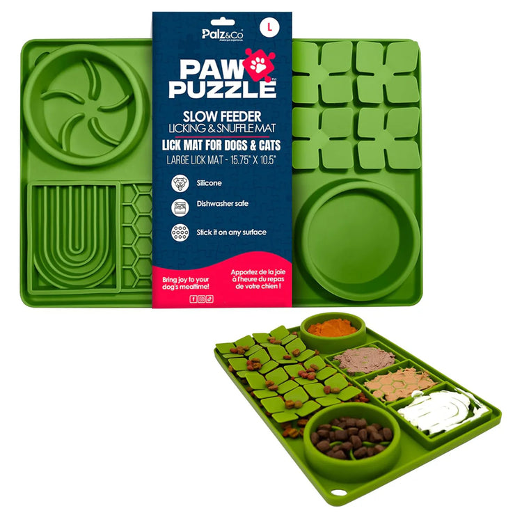 PC Paw Puzzle Silicone Slow Feeding Mat - Large