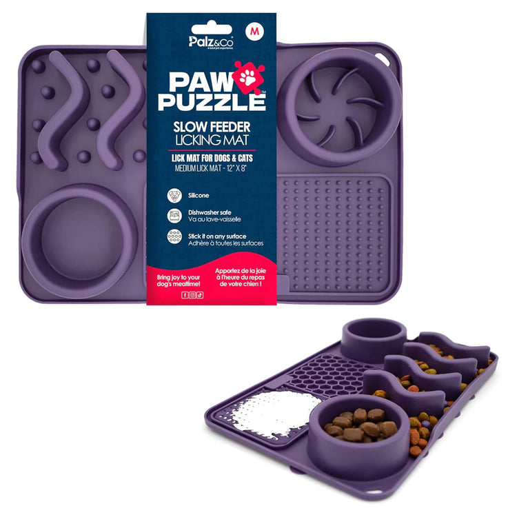 PC Paw Puzzle Silicone Slow Feeding Mat - Medium