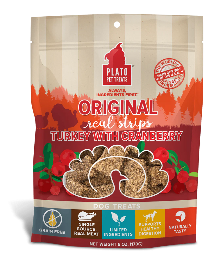 Plato Strips Grain Free Turkey Cranberry (Preorder October Delivery)