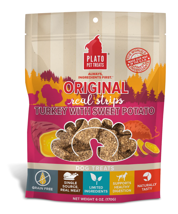 Plato Strips Grain Free Turkey Sweet Potato (Preorder October Delivery)
