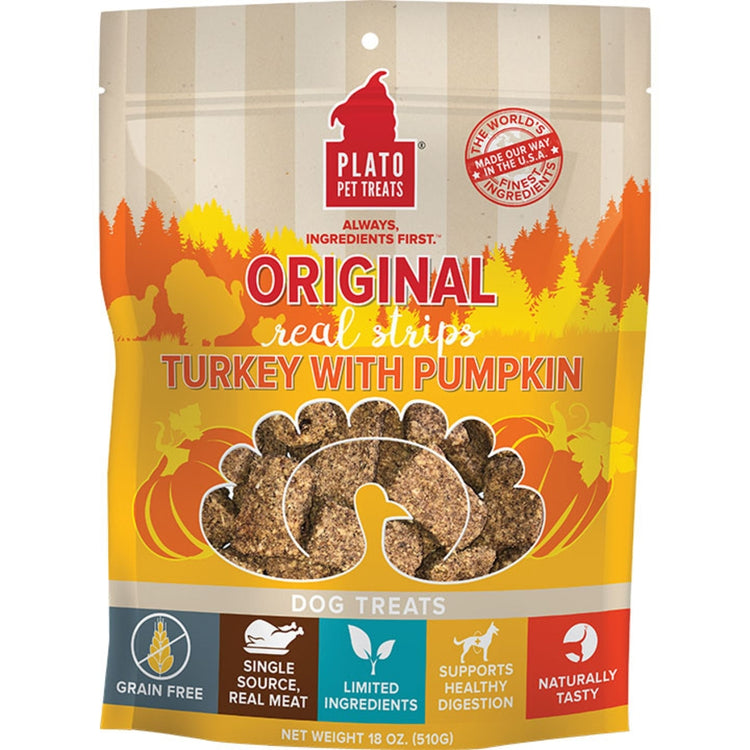 Plato Strips Grain Free Turkey Pumpkin